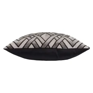 Paoletti Henley Velvet Jacquard Feather Rich Cushion