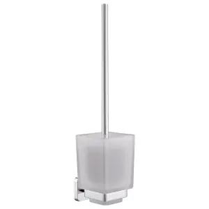 Toilet Brush Holder With Brush Wall Mounted Free Standing Glass Set