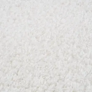 Myshaggy Collection Living Room Rugs Solid Design  White