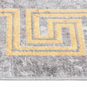 Rug Washable 80x300 cm Grey Anti Slip