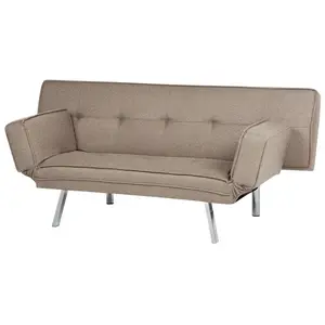 Beliani Scandinavian Sofa Bed BRISTOL Brown