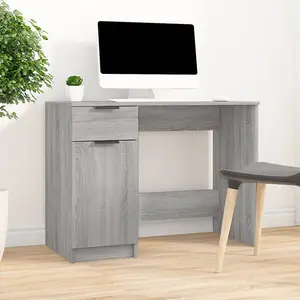 Berkfield Desk Grey Sonoma 100x50x75 cm Engineered Wood