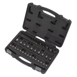 Sealey TRX-Star Socket/Security Socket Bit Set 38 Pieces Black Series AK6197B