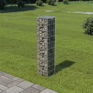 Berkfield Gabion Wall with Covers Galvanised Steel 20x20x100 cm