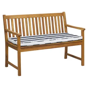 Garden Bench with Cushion VIVARA Certified Acacia Wood Navy Blue