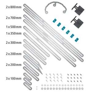 wolfcraft Stair Gauge for Measuring Steps & Precise Gauging Set of 39 Pieces