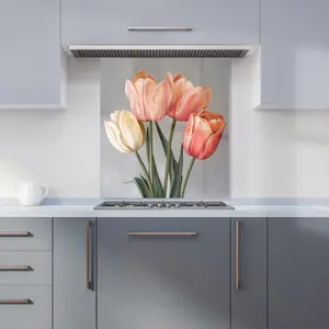 Spring Tulips Kitchen Splashback