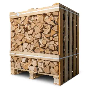 MEDIUM FIREWOOD CRATE FULL OF OAK LOGS