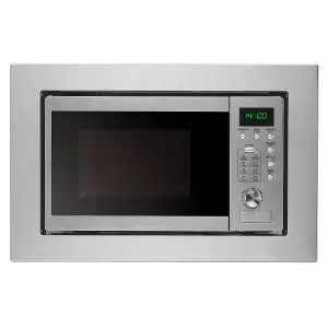 Cookology 800W Built-in Microwave with Grill 20L Integrated Design - BIM20LWG Stainless Steel