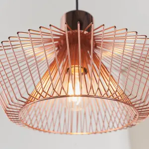 Anson Lighting Cascade Pendant light finished in Copper plate