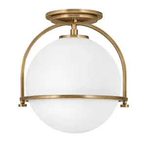 Luminosa Hinkley Somerset Globe Ceiling Light Heritage Brass