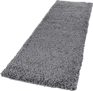 Abaseen 60x220 cm Dark Grey Thick Pile Soft Shaggy Modern Runner Rug