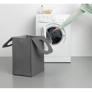 Brabantia 55 Litre Rectangular Laundry Bag Pepper Black