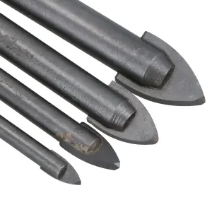 4pc Tools Ceramic Tile Glass And Mirror Drill Bit Set 4mm 6mm 8mm 10mm