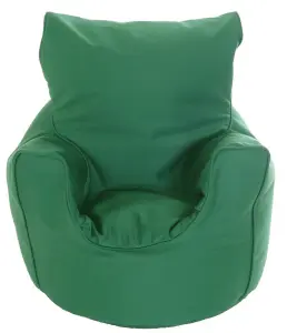 Cotton Twill British Racing Green Bean Bag Arm Chair Toddler Size