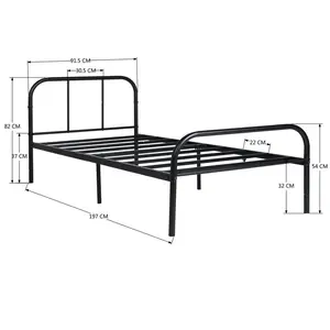 Garbo Bed Frame Black / Single (3')