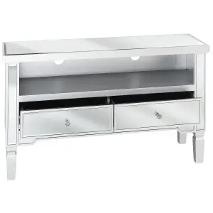 Beliani Glam TV Stand Silver NICEA