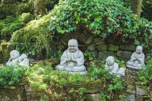 Oriental Monk Buddha Statues Set