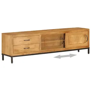 Berkfield TV Cabinet Solid Mango Wood 140x30x40 cm