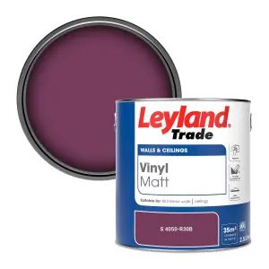 Leyland Trade Vinyl Matt Walls & Ceilings Emulsion Paint (S 4050-R30B) 2.5L