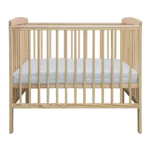 Sydney Mini Cot with Mattress Natural