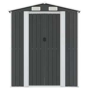 Berkfield Garden Shed Anthracite 192x440x223 cm Galvanised Steel