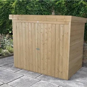 6 Ft. W x 3 Ft. D Overlap Pent Bike Shed With Installation