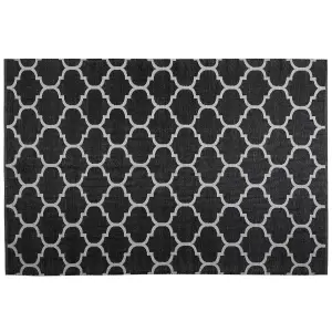 Reversible Area Rug 160 x 230 cm Black and White ALADANA