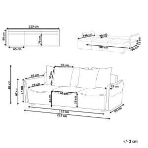 Beliani Modern Sofa Bed KRAMA Off-White