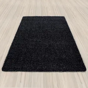 Luxurious Shaggy Rugs Soft Extra Thick Area Rugs Heavy 5cm Dense Pile for Living Room Bedroom Hallway (Anthracite, 120 x 170cm)