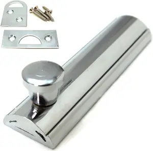 Door Bolt 2.5 Inch/ 63mm Polished Chrome Flat Bolt Surface Door Latches Tower Bolt Sliding Lock Flat Slide Safety Door Barrel Bolt