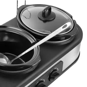 Schallen Stainless Steel Triple Slow Cooker (1 Litre x 3)