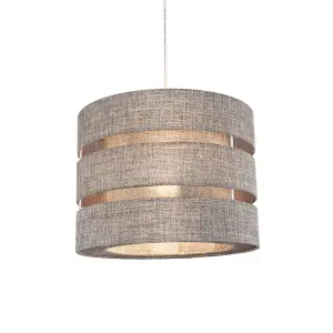 Inlight Ponte Blue Metallic effect Contemporary Trio Light shade (D)33cm