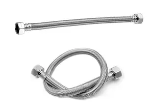 Pipe Flexi Connector 1/2" x 1/2" Flexible Water Hose Plumbing 70 cm