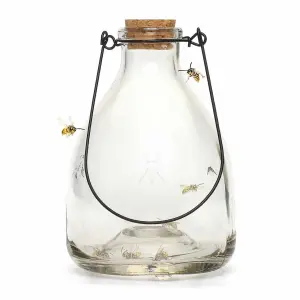 Large Wasp Catcher Glass Bottle Traditional Outdoor Garden Pest Control Hanging Insect Trap Single 1pc