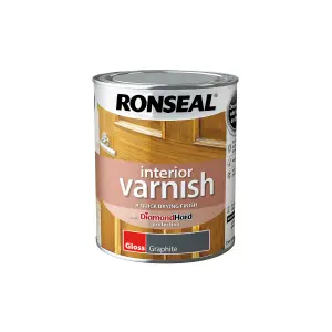 Ronseal Graphite Gloss Skirting Wood varnish, 750ml