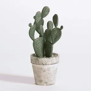 Blooming Artificial - 20cm / 0.75ft Artificial Bunny Ear Cactus