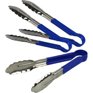 Stainless Steel Tongs 12" (Set of 3) Blue / 22.86cm