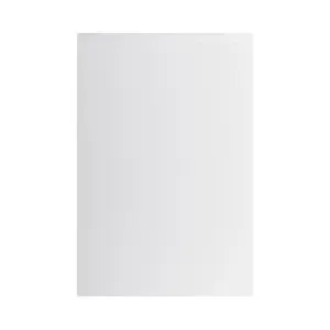 GoodHome Garcinia Integrated handle Gloss light grey Tall wall Cabinet door (W)600mm (H)895mm (T)19mm