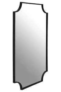 Interiors by Premier Avento Black Inverted Corners Wall Mirror