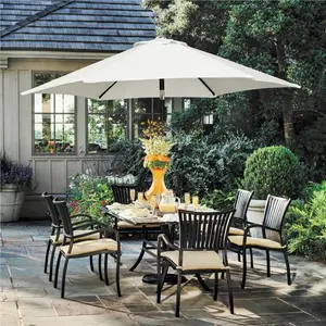 Market Parasol Cream / 224cm H x 222.5cm W x 222.5cm D