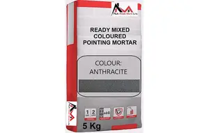 Pointing Mortar 5kg - Grout - For Stone, Brick Slips and Tiles - ANTHRACITE