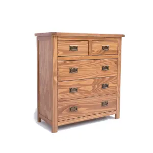 Padua 5 Drawer Chest of Drawers Bras Drop Handle