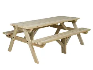 Fortem Pub Style Picnic Table Benches Set (8ft, Natural finish)