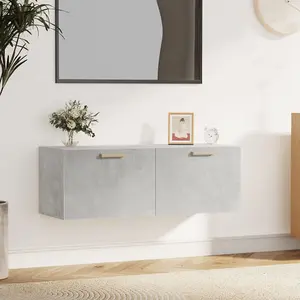 Berkfield Wall Cabinet Concrete Grey 100x36.5x35 cm Engineered Wood