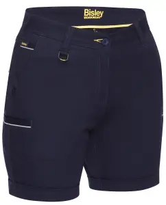 BISLEY WORKWEAR WOMEN'S STRETCH COTTON DRILL SHORT NAVY