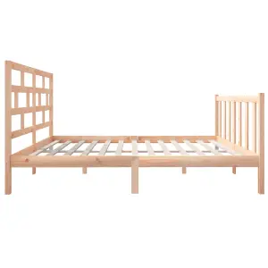 Berkfield Bed Frame Solid Wood Pine 120x190 cm 4FT Small Double