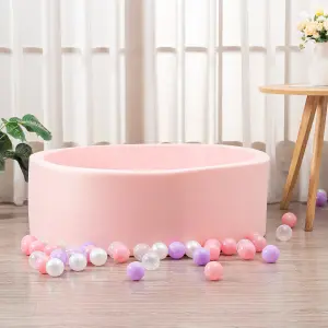 simpa Soft Foam Ball Pit with 200 Balls. Pink 90cm x 30cm