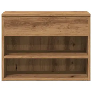 Berkfield Shoe Bench Artisan Oak 60x30x45 cm Engineered Wood