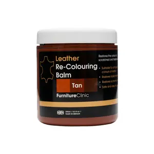 Furniture Clinic Leather Recolouring Balm, Tan, 250ml